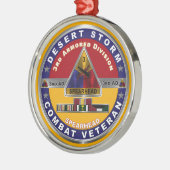 Armored Division Desert Storm Veteran Ornament Aus Metall (Links)
