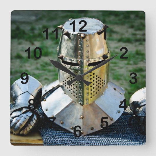 Armour Quadratische Wanduhr (Vorderseite)