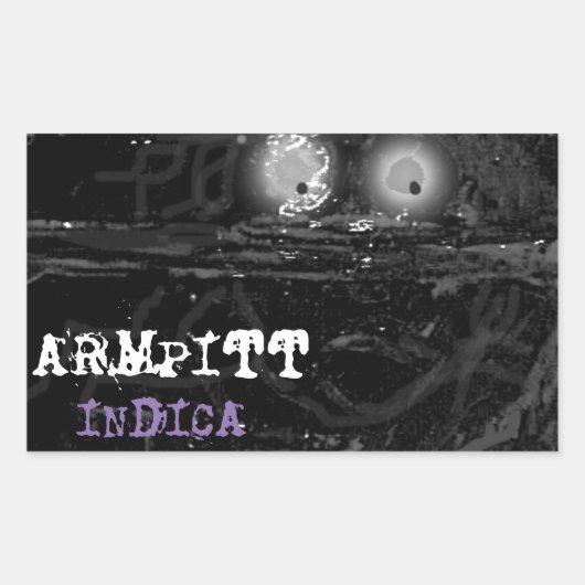 ARMPITT INDICA RECHTECKIGER AUFKLEBER (Vorderseite)