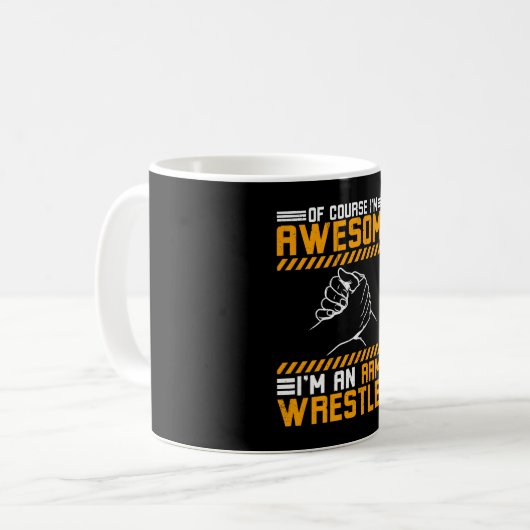 Armringen Ich bin ein Arm-Wrestler Kaffeetasse (Vorderseite Links)
