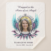 Arms of an Angel Memorial Suicide Loss Teal Purple Sherpadecke (Vorderseite)