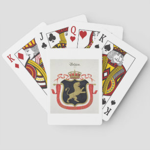Arms of the Belgian Royal Family, from a collectio Spielkarten
