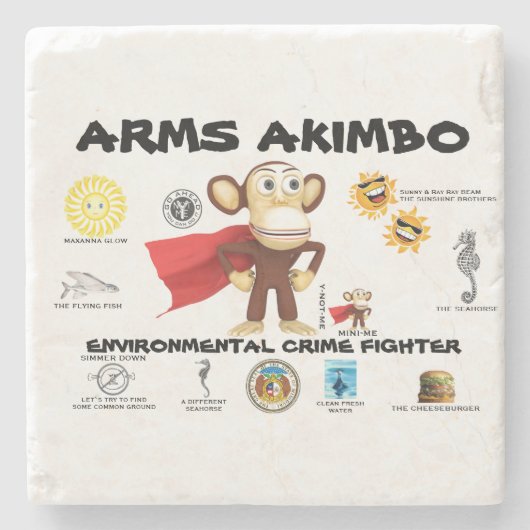 ARMSAKIMBO Steinuntersetzer (Vorderseite)