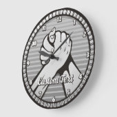 Armsilber für Wrestling Große Wanduhr (Winkel)