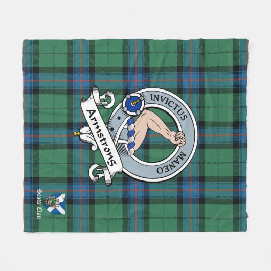 Armstrong Ancient Clan Abzeichen Schotte Tartan Ka Fleecedecke (Vorderseite (Horizontal))