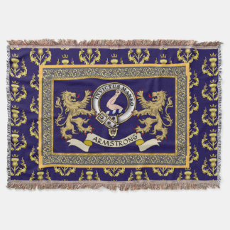 Armstrong Clan Abzeichen Blau Decke
