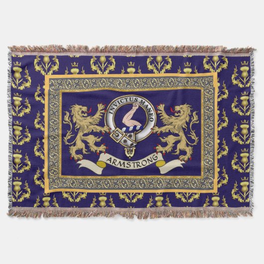 Armstrong Clan Abzeichen Blau Decke (Vorderseite)
