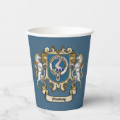 Armstrong Clan Abzeichen Blue Personalisiert Pappbecher (Vorderseite)