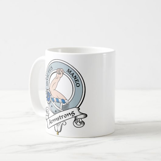 Armstrong-Clan-Abzeichen Kaffeetasse (Vorderseite Links)
