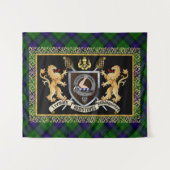 Armstrong Clan Abzeichen & Motto mit Löwen Wandteppich (Vorderseite (Horizontal))