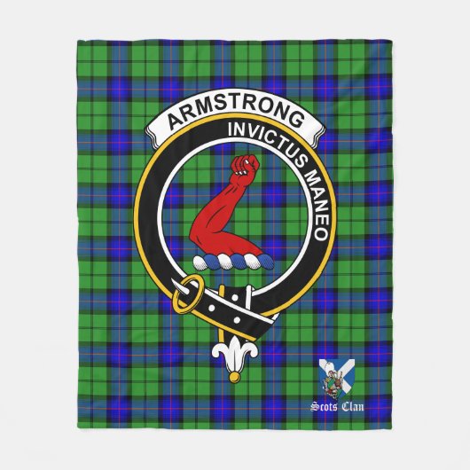 Armstrong Clan Abzeichen Tartan Kariert Fleecedecke (Vorderseite)