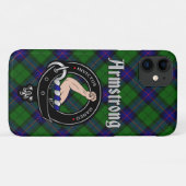Armstrong Clan Abzeichen & Tartan Phone Case (Rückseite (Horizontal))