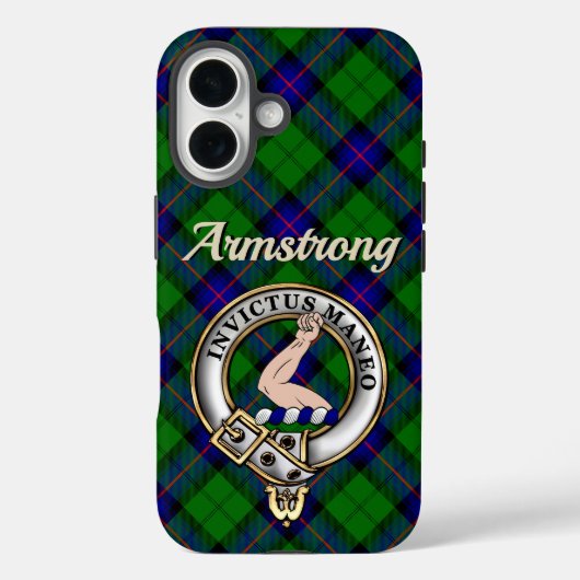Armstrong-Clan-Abzeichen- und Tartan-iPhone-/iPad- Case-Mate iPhone Hülle (Rückseite)