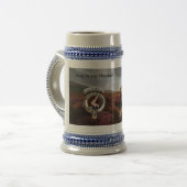 Armstrong Clan Badge & Stag Personalized Bierglas (Vorderseite Links)