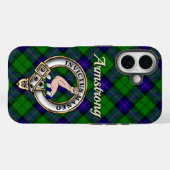Armstrong Clan Badge & Tartan iPhone / iPad case (Rückseite (Horizontal))