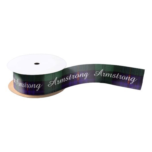 Armstrong-Clan karierter schottischer Tartan Satinband (Spule)