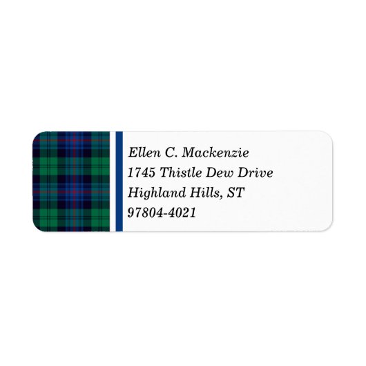 Armstrong Clan Royal Blue und Green Tartan (Vorne)