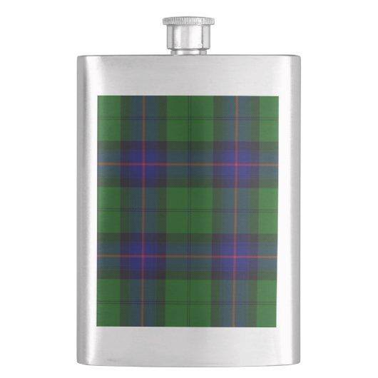 Armstrong Clan Tartan Blau kariert Flachmann (Vorderseite)