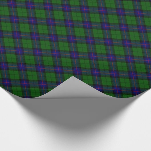 Armstrong Clan Tartan Blau kariert Geschenkpapier (Ecke)