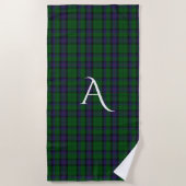 Armstrong Clan Tartan Kariert Mongram Beach Handtu Strandtuch (Vorderseite)