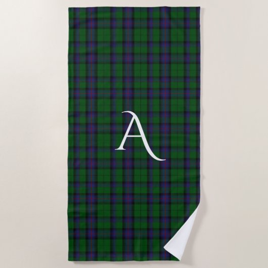 Armstrong Clan Tartan Kariert Mongram Beach Handtu Strandtuch (Vorderseite)