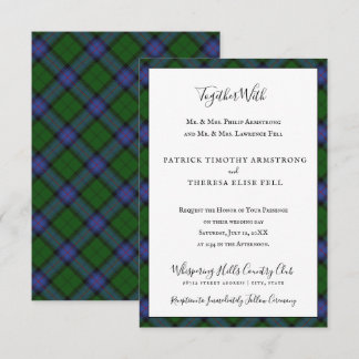 Armstrong Clan Tartan Scottish Plaid Einladung