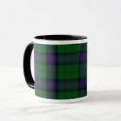 Armstrong Clan Wappen Abzeichen & Tartan Tasse (Vorderseite Links)