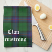 Armstrong Crest Badge and Tartan Geschirrtuch (Viertel Falte)