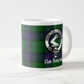 Armstrong Crest Badge and Tartan Jumbo-Tasse (Vorderseite Rechts)