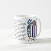 Armstrong-Familien-Wappen Tasse (VorderseiteRechts)