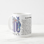 Armstrong-Familien-Wappen Tasse (Vorderseite Links)