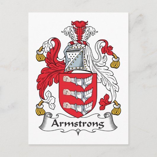 Armstrong Familienwappen Postkarte (Vorderseite)