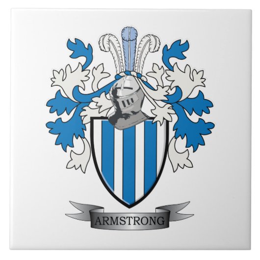 Armstrong-Familienwappen-Wappen Fliese (Vorderseite)