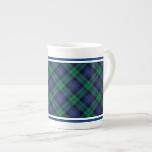 Armstrong Family Tartan Royal Blau und Grün Karier Porzellantasse
