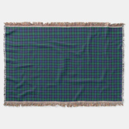 Armstrong Family Tartan Royal Blue und Green Karie Decke