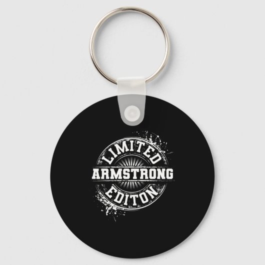 Armstrong Funny Surname Family Tree Birthday Reuni Schlüsselanhänger (Vorderseite)