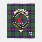 Armstrong Modernes Clan Abzeichen Tartan Kariert Fleecedecke (Vorderseite)