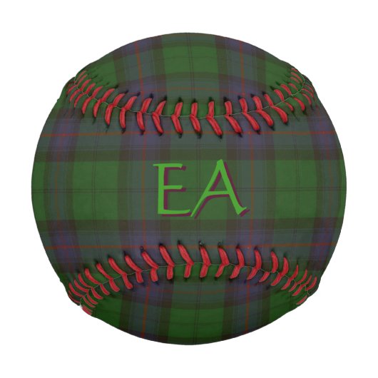 Armstrong Offizieller Clan Tartan mit Ihren Initia Baseball (Vorderseite)
