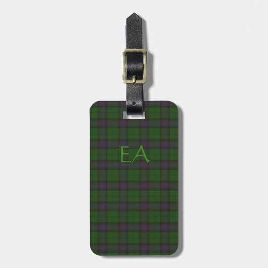 Armstrong Offizieller Clan Tartan mit Ihren Initia Gepäckanhänger (Vorderseite vertikal)