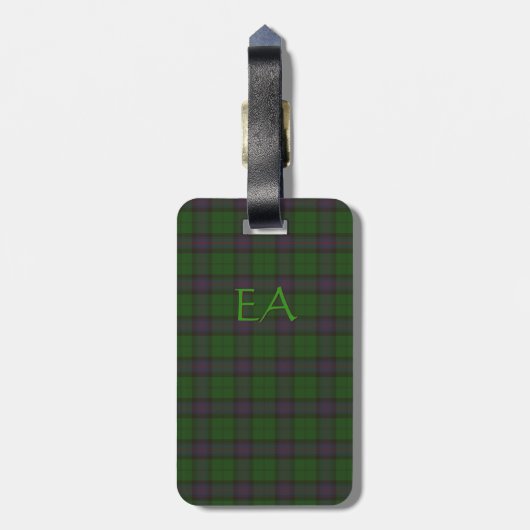 Armstrong Offizieller Clan Tartan mit Ihren Initia Gepäckanhänger (Rückseite vertikal)