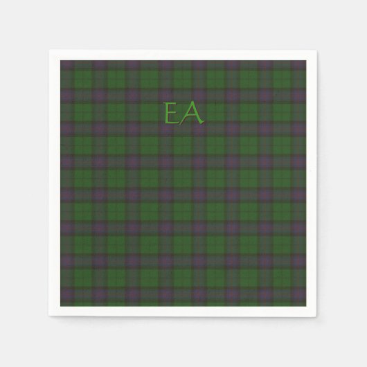Armstrong Offizieller Clan Tartan mit Ihren Initia Serviette (Vorderseite)