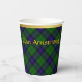 Armstrong Personalisiert Tartan Christmas Pappbecher (Rückseite)