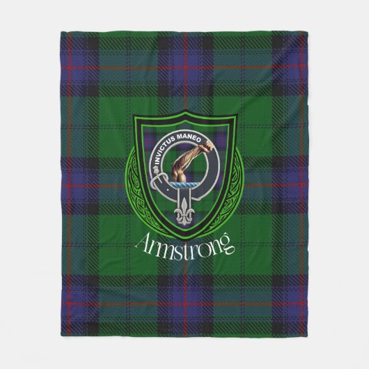 Armstrong-Schottischer-Clan-Tartan-Wappen Fleecedecke (Vorderseite)