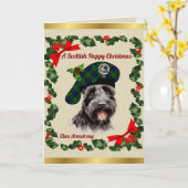 Armstrong Scottie Dog Personalisiert Xmas Karte (Gelbe Blume)