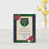 Armstrong Scottish Clan Tartan & Crest Karte (Gelbe Blume)