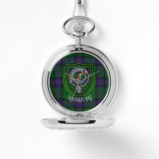 Armstrong Scottish Clan Tartan & Wappen Armbanduhr (Vorderseite)