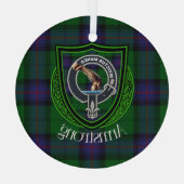 Armstrong Scottish Clan Tartan & Wappen Ornament Aus Glas (Rückseite)