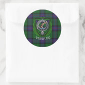 Armstrong Scottish Clan Tartan & Wappen Runder Aufkleber (Tasche)