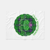 Armstrong Scottish Tartan Celtic Thistle Fleecedecke (Vorderseite (Horizontal))