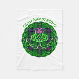 Armstrong Scottish Tartan Celtic Thistle Fleecedecke